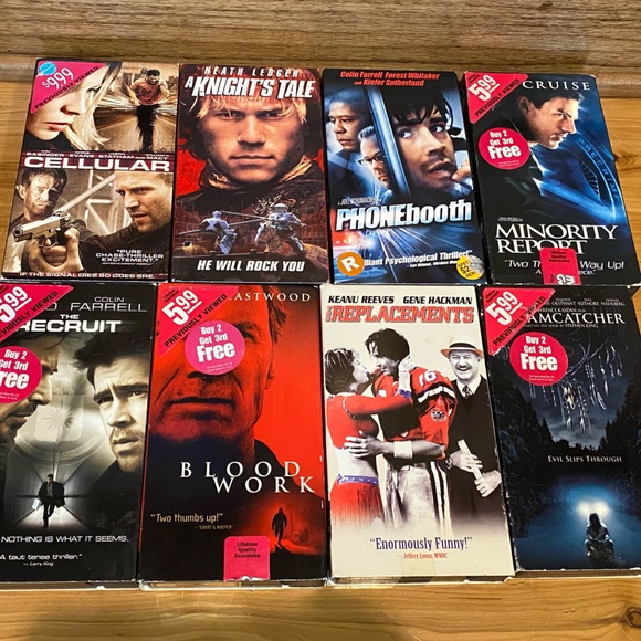 VHS Media Bundle Of 8 Used Vhs Tapes Poshmark